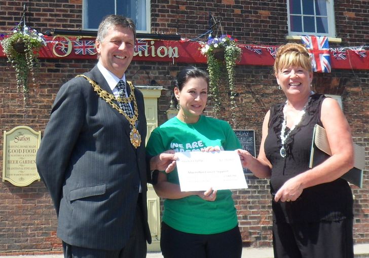 macmillan cancer care cheque presentation