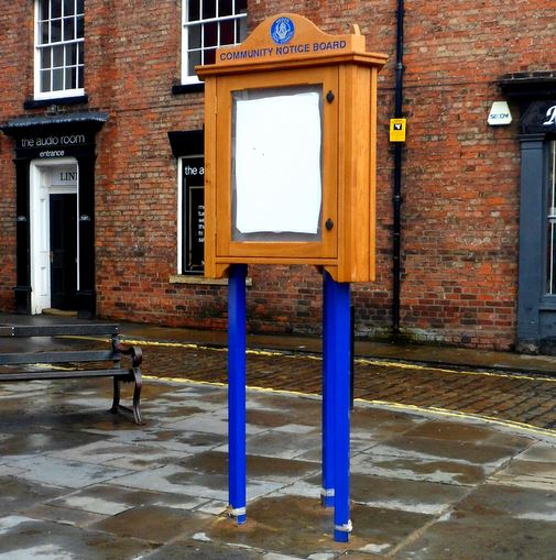 community noticeboard after installation sq