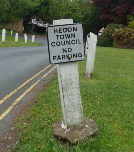 no parking sign hedon town council