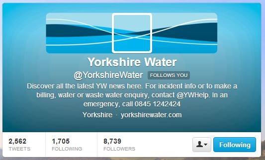 yorkshire water on twitter