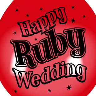 ruby wedding balloon