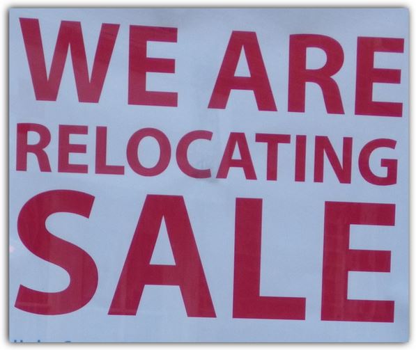 relocation sale