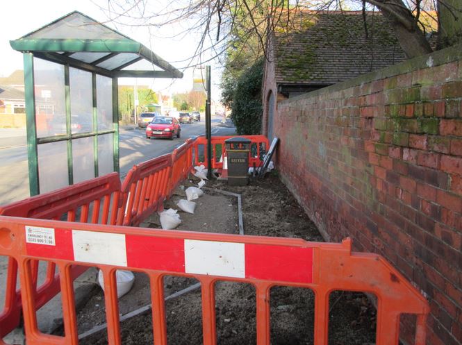 new road bus stop improvements 2