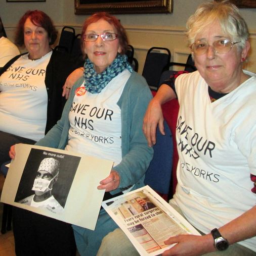nhs campaigners at hedon town council sq