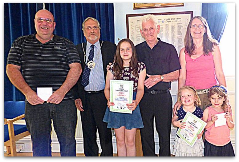 peter cllr david thompson jim abbie alison charlotte and chloe