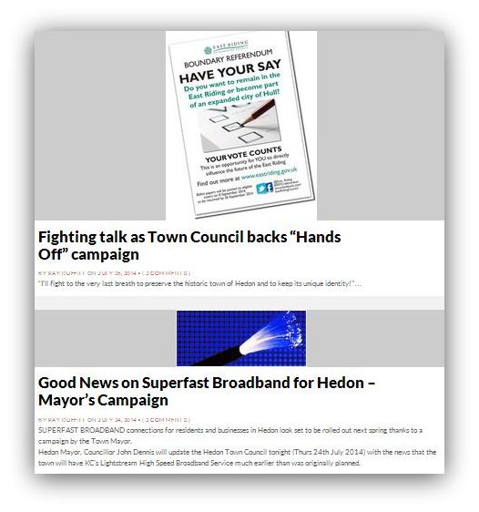 some council coverage on hedon blog