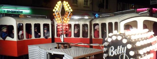 christmas lights train ride hedon