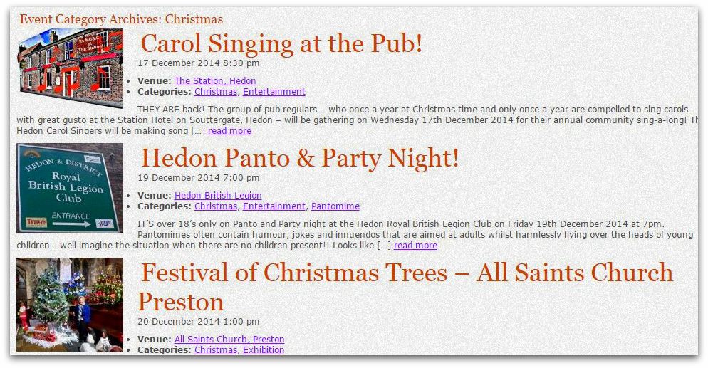 christmas listings snip