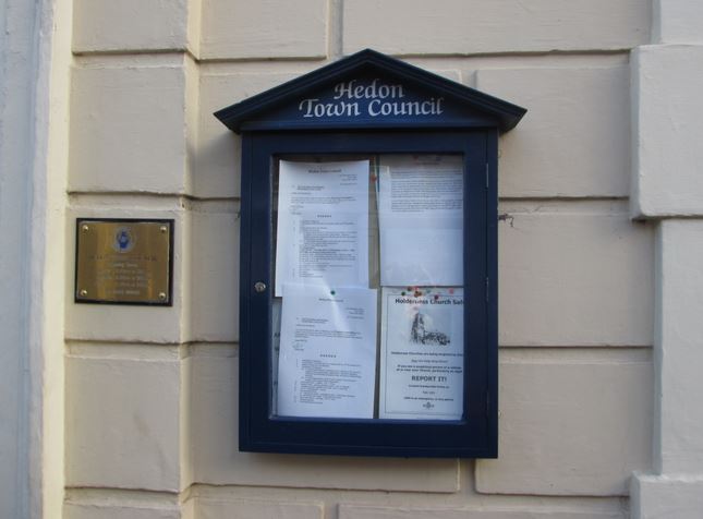 hedon town council noticeboard
