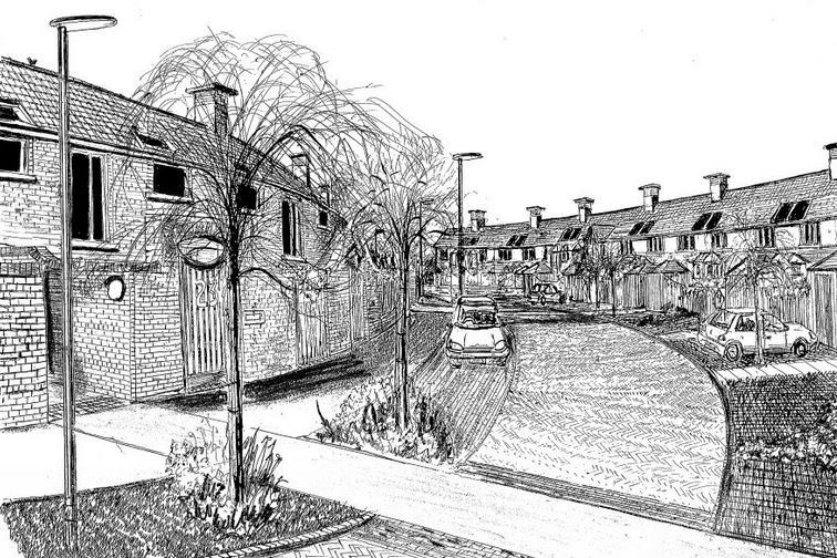 artist sketch of new housing