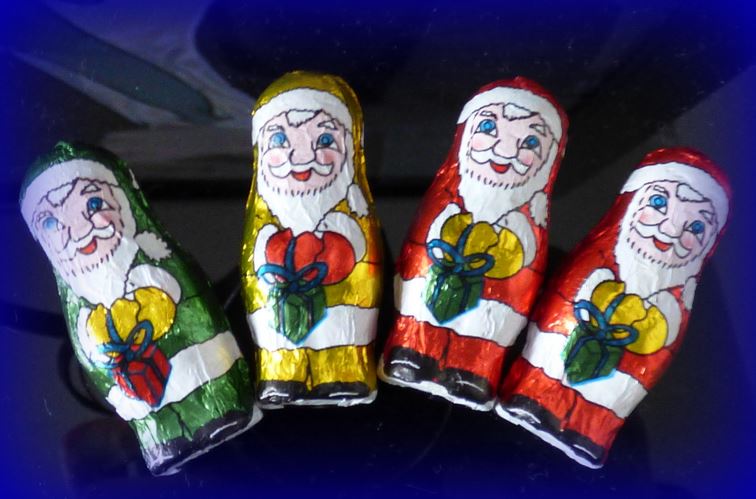 santa christmas chocolate