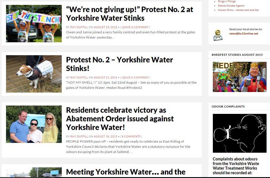 yorkshire water smells news