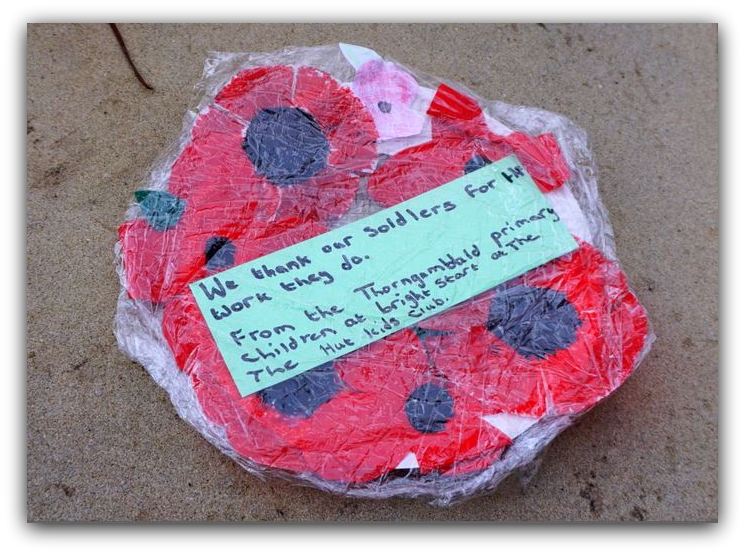 paper poppy wreath tribute