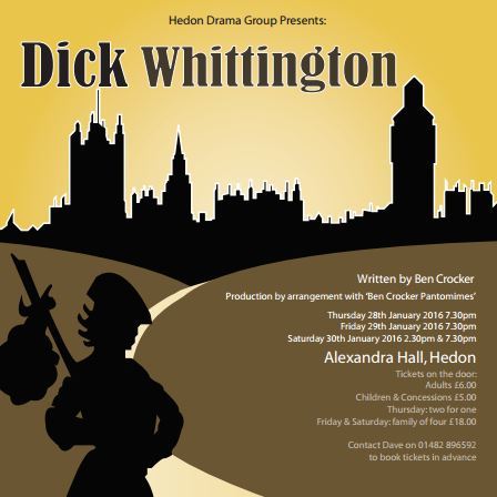 dick whittington poster hedon drama group 001
