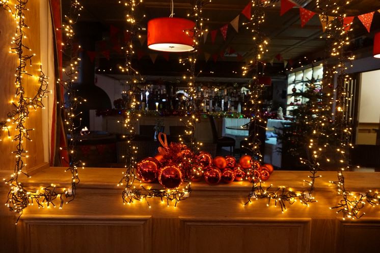 festive dining decor at haven arms