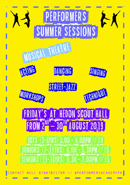 holderness performers poster yellow