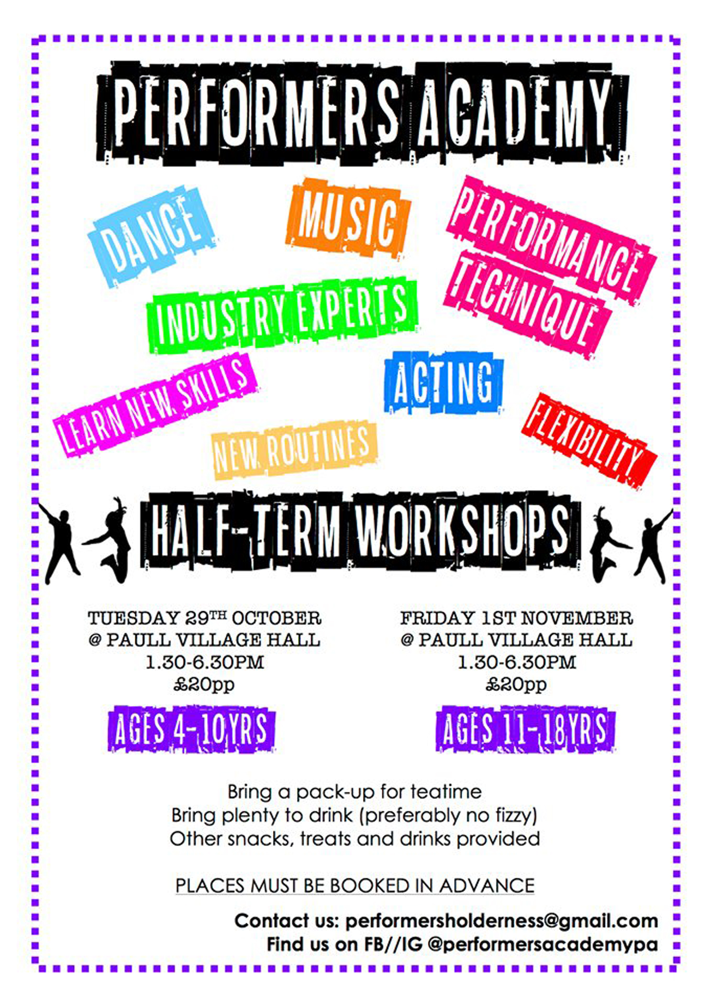 holderness performers poster ad