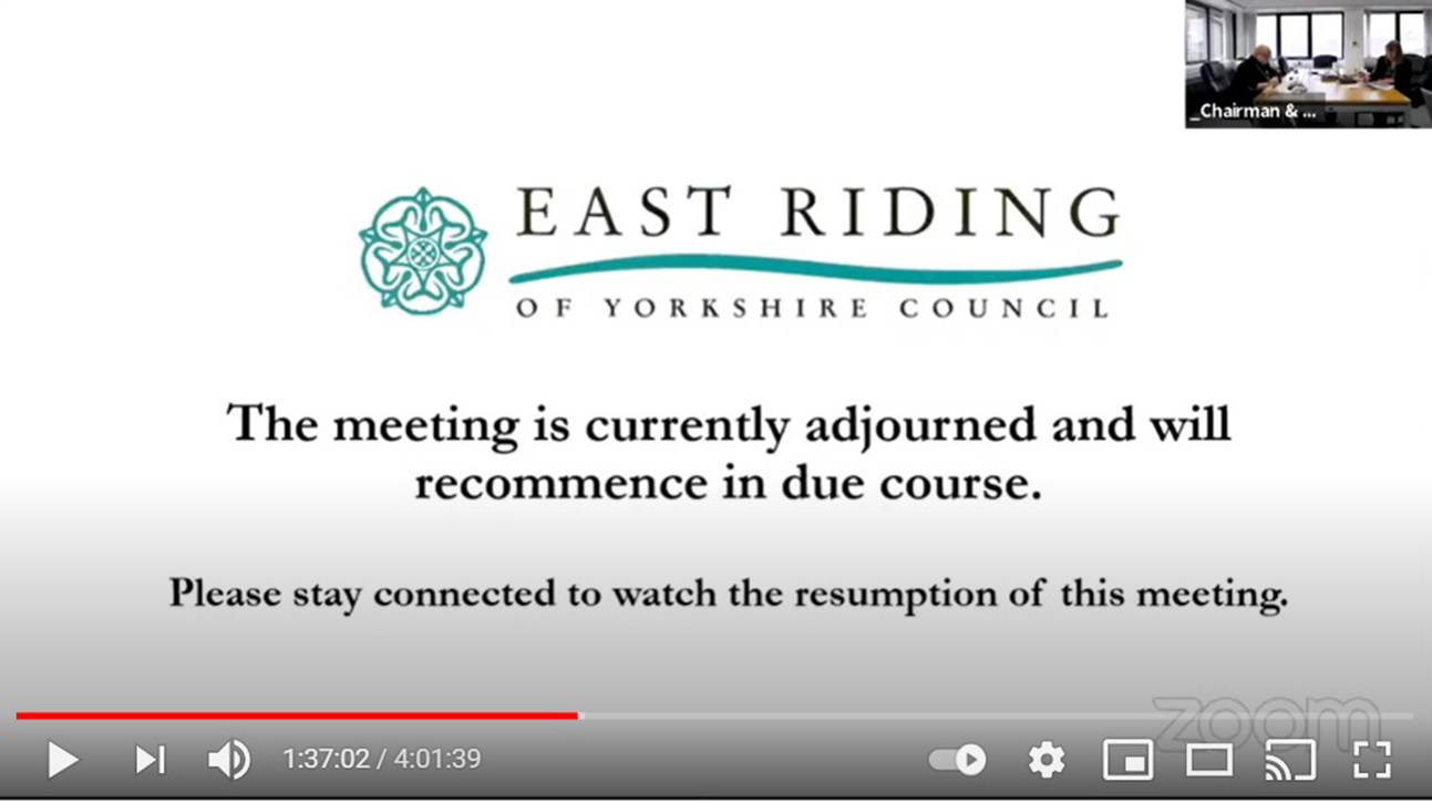 You Tube meeting adjourned