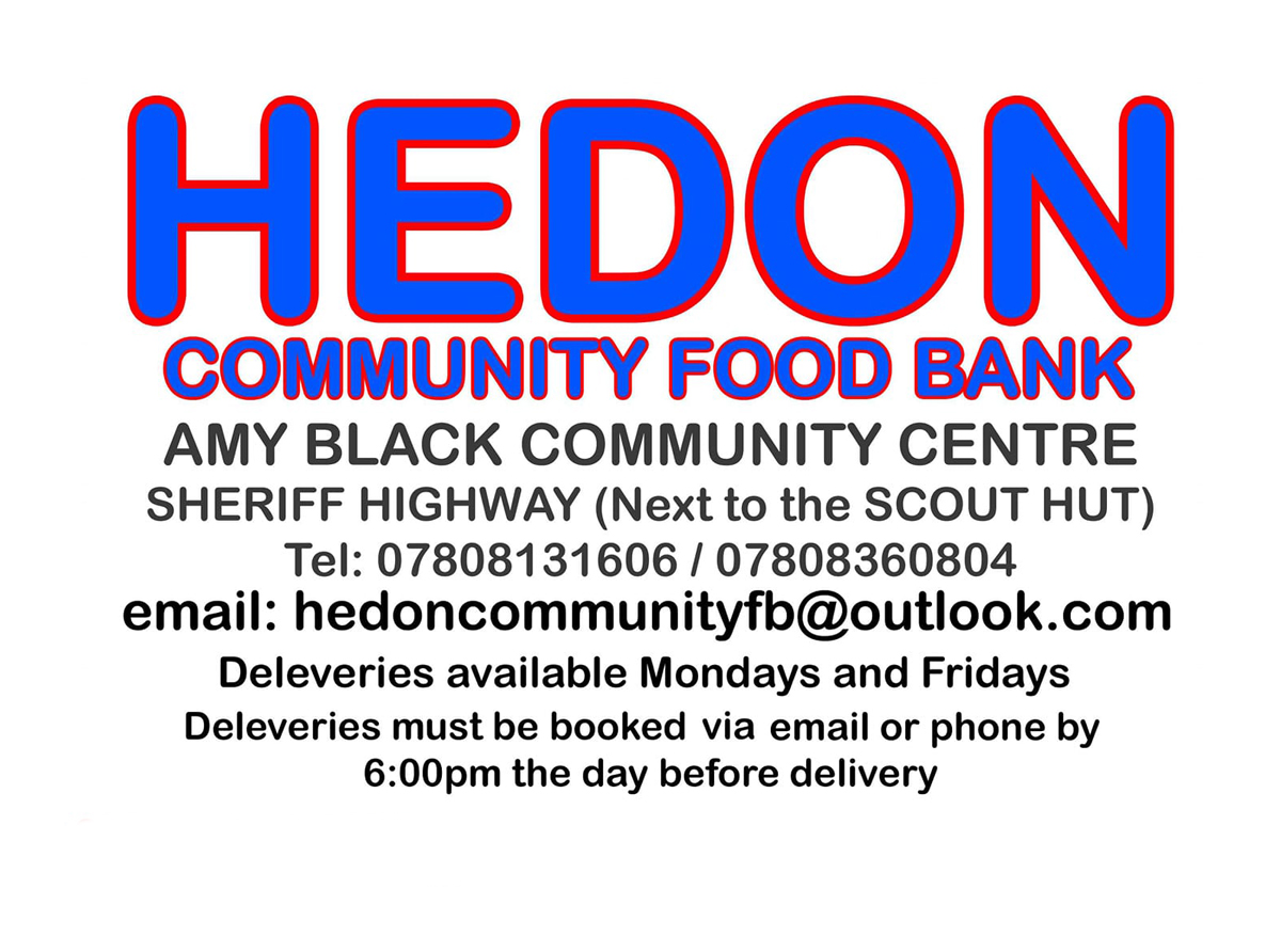 hedon foodbank contact details