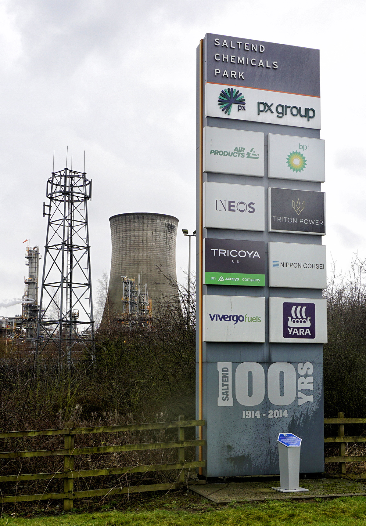 Saltend Chemicals Park sign web