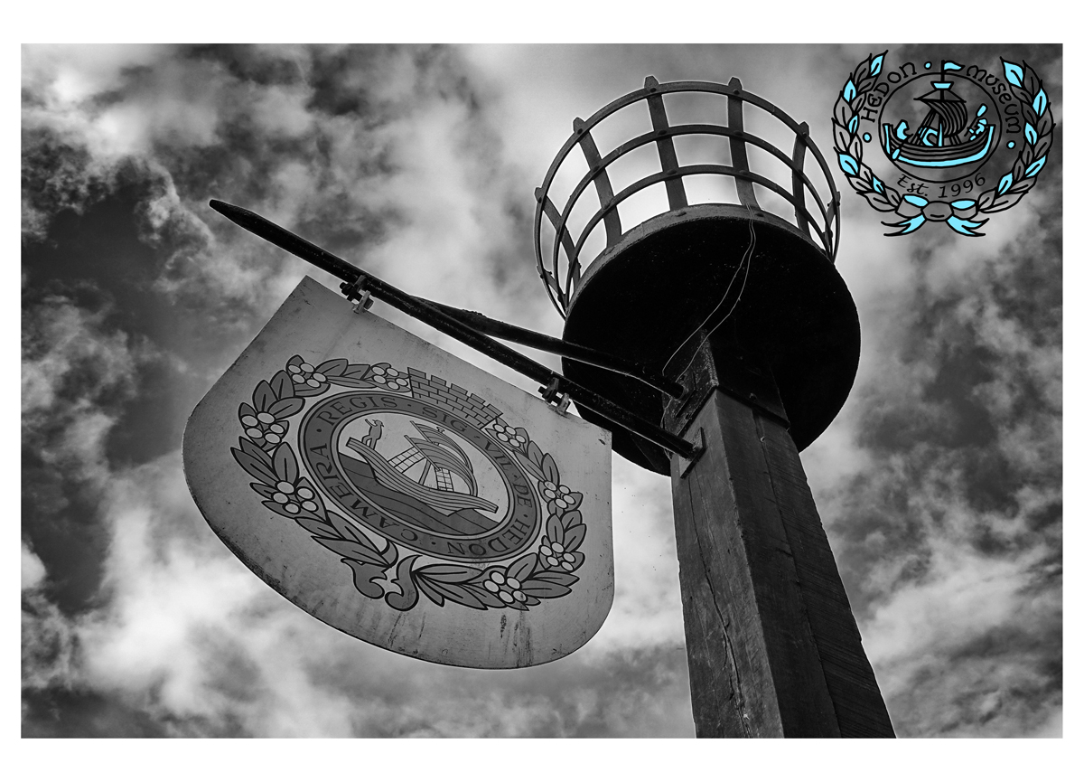 Hedon Museum Postcard Beacon moody bw