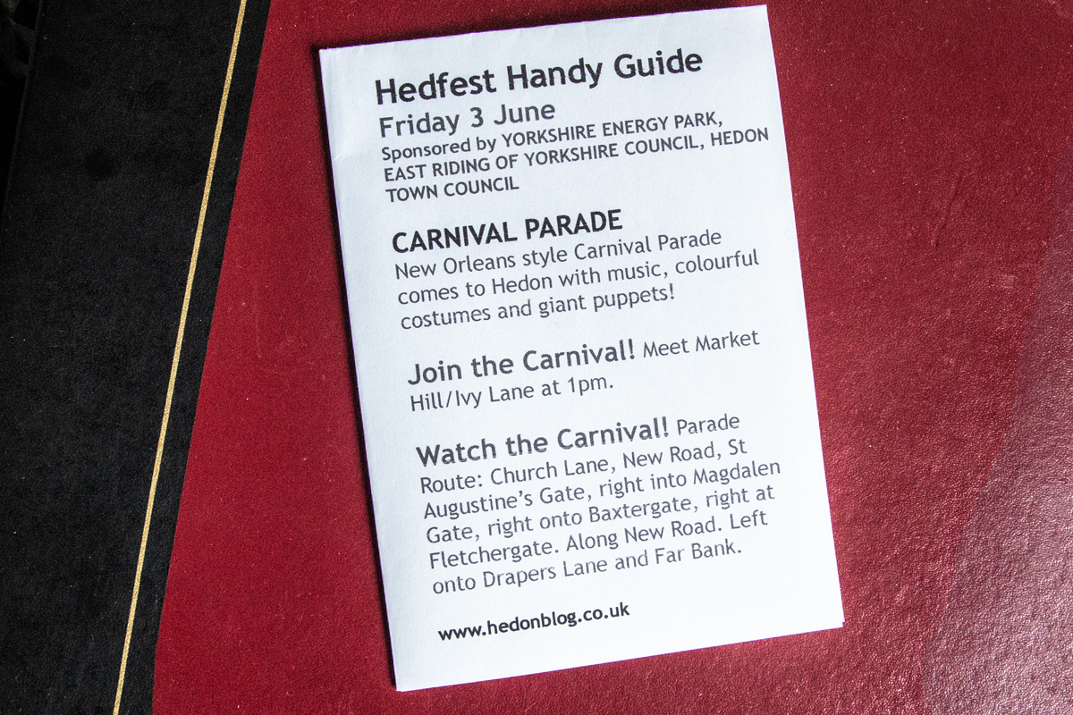 Hedfest Handy guide photo