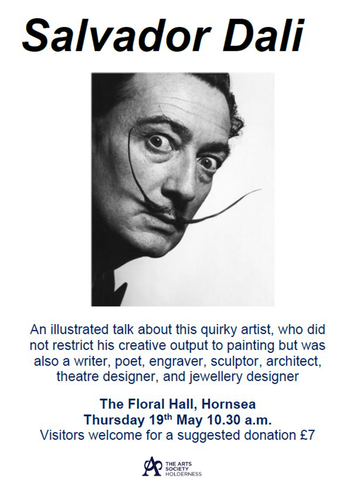 Holderness Arts Salvador Dali talk poster