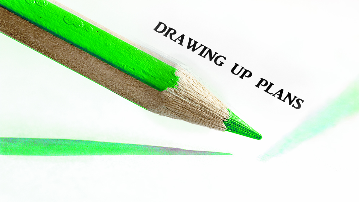 Pencil planning green