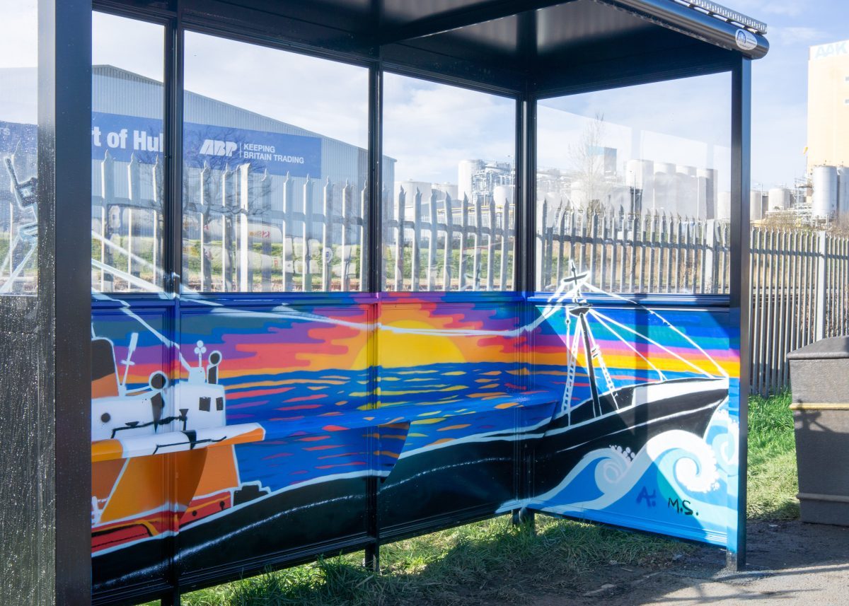 Graffiti art bus stop e1679812056929