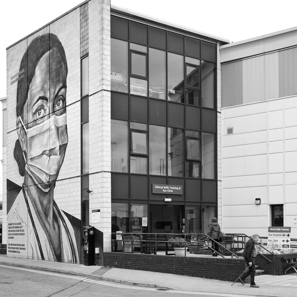 Eye Clinic and Mural Black and White bw e1686468112607
