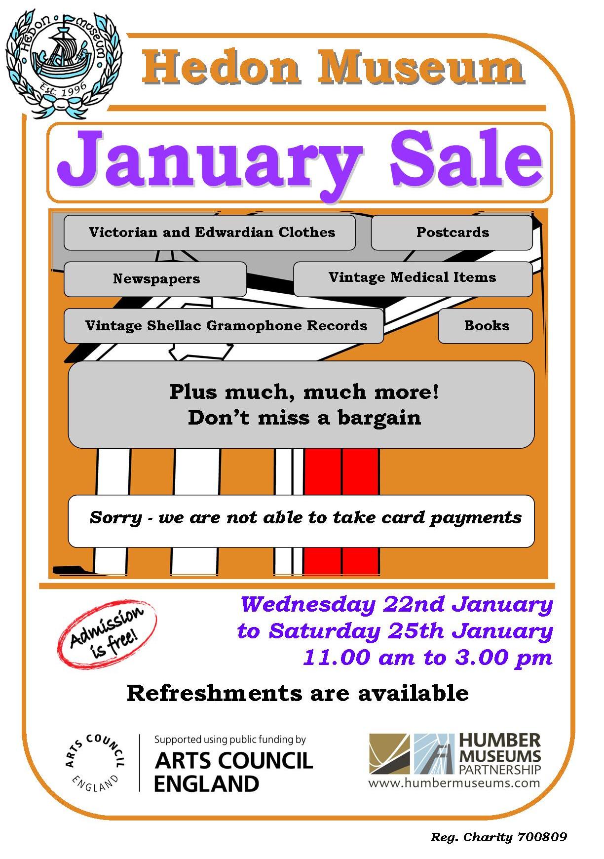 Sales event at the Hedon Museum.