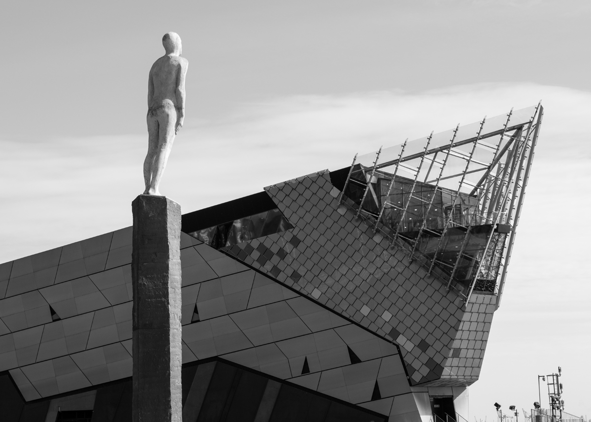 Voyage statue overlooks The Deep